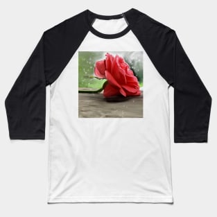 Pink Rose Baseball T-Shirt